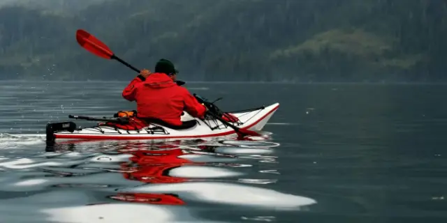 Kayaking in the ocean